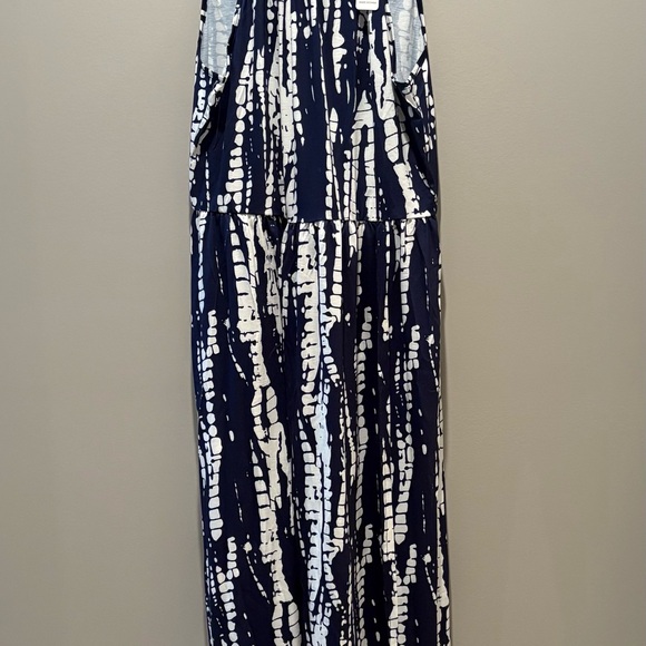 Kilig Womens Summer Maxi Dress 2025 Casual Sleeveless Sundress Navy Floral NWT L - Picture 2 of 3